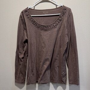 Sonoma Brown Long Sleeve Women's Top
